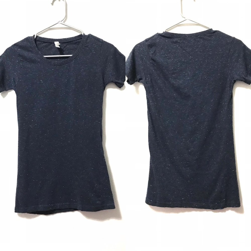 Pennant Dark Blue Glitter Sparkly Tee